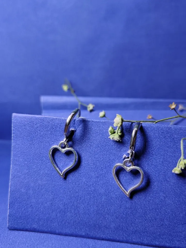 Silver Heart Earrings